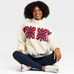 All In Motion High Pile Fleece 1/2 Zip Pullover Jacket